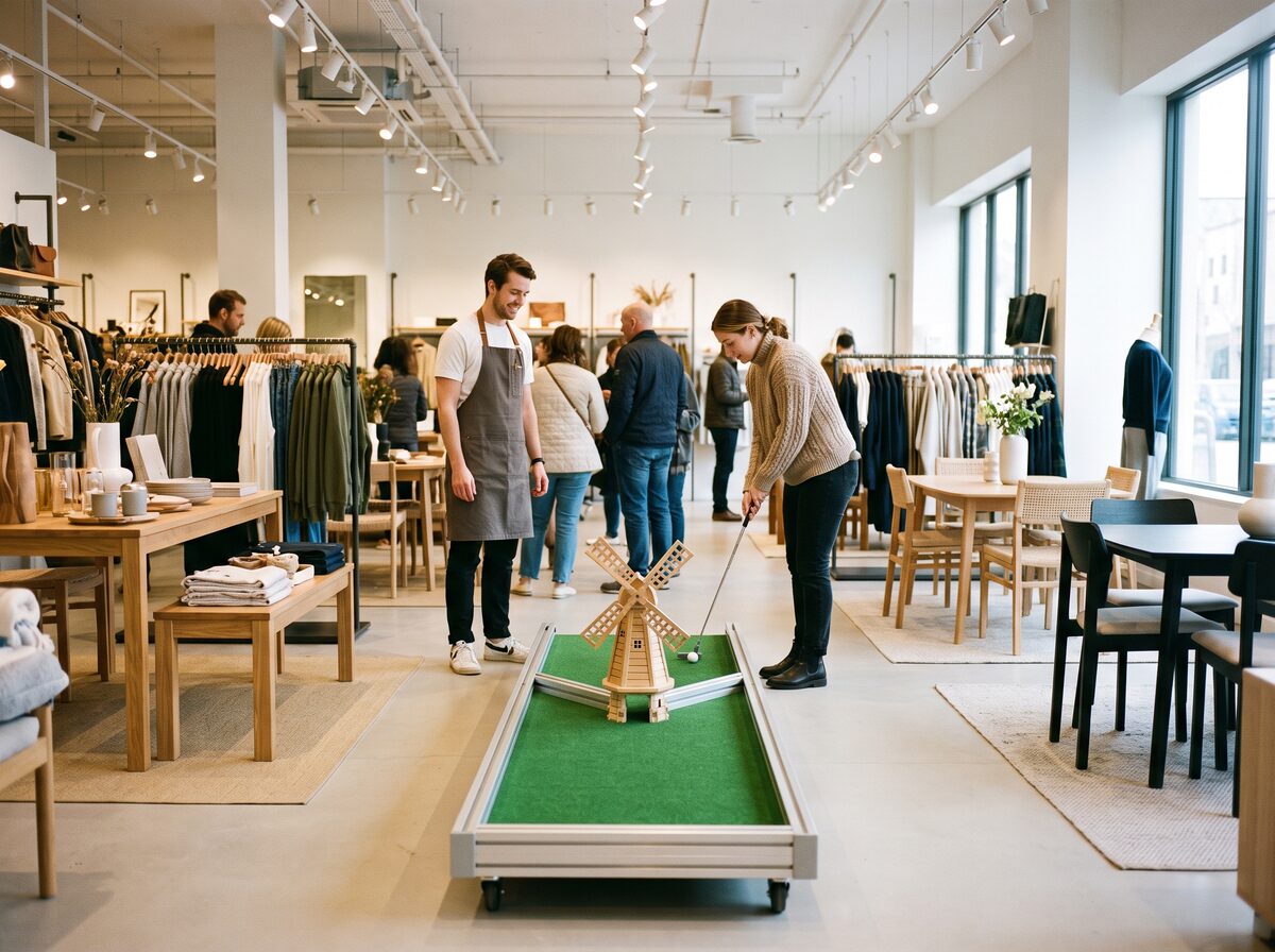 Minigolf im Ladengeschäft