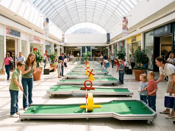 Minigolf im Einkaufszentrum