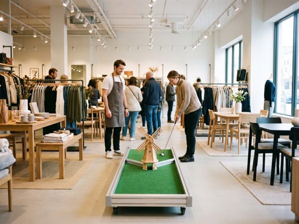 Minigolf im Ladengeschäft